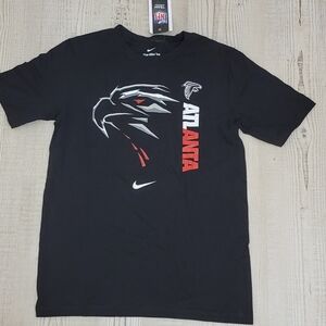 Nike Black and Red Atlanta Falcons Graphic Tee Size L 14/16